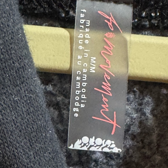 FP Movement by Free People Black Hoodie with White Drawstrings - Picture 3 of 4